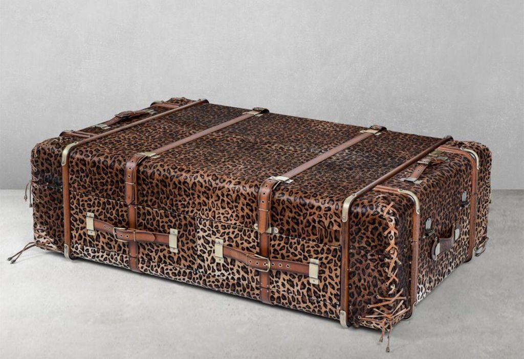 Casa Padrino Luxus Couchtisch in Koffer Optik Leopard / Produktbild 