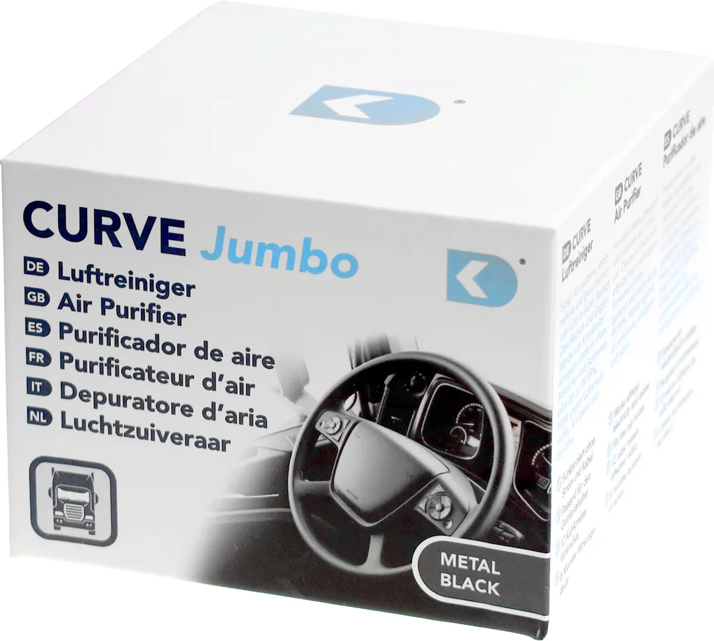 Purificateur d'air Curve Jumbo 00200 Noir Métal pour Grande Surface