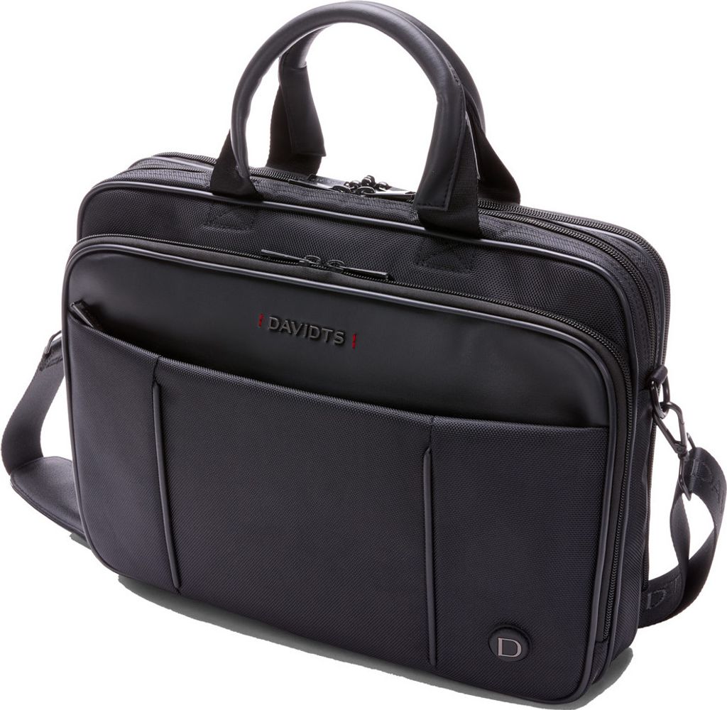 kleine 15,6‘‘ Businesstasche Aktentasche Schultertasche Schwarz 41 cm Bowatex