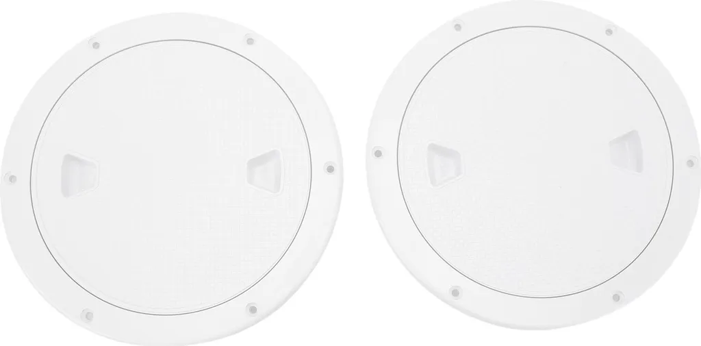 Trappe de Visite pour Bateau et Yacht 8 Pouces - Pack de 2 Plaques Blanches