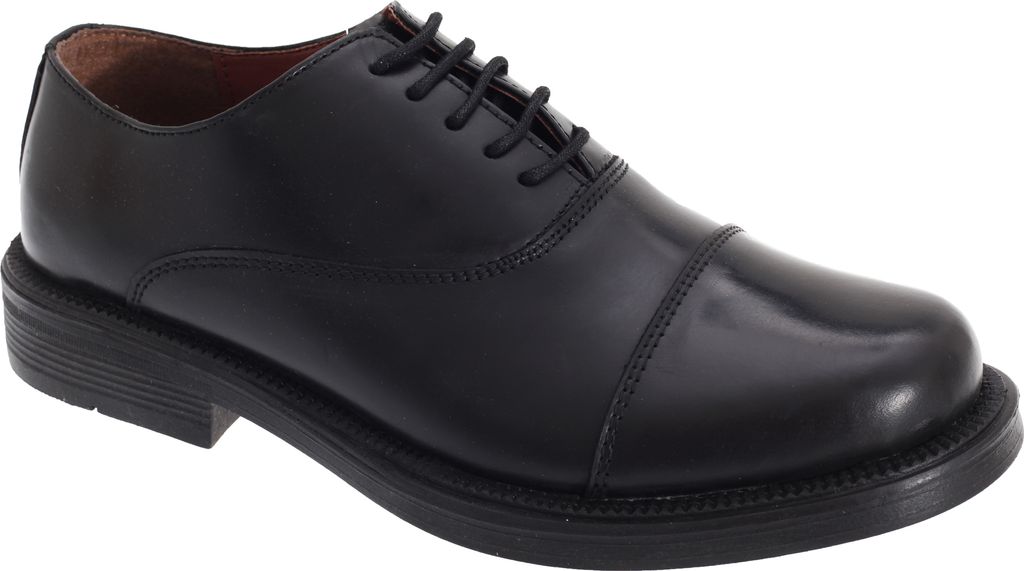 Scimitar Capped Oxford Cadet Herren Schuhe DF298 (35,5 EU) (Schwarz)