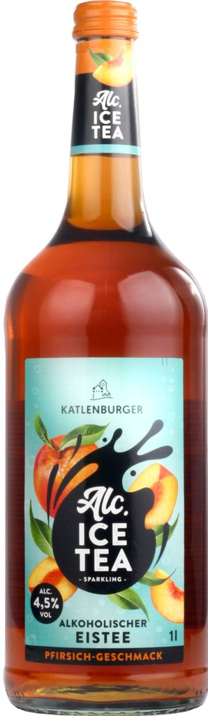 Katlenburger Alc. Ice Tea Pfirsich 4,5% Vol. 1L Produktbild 