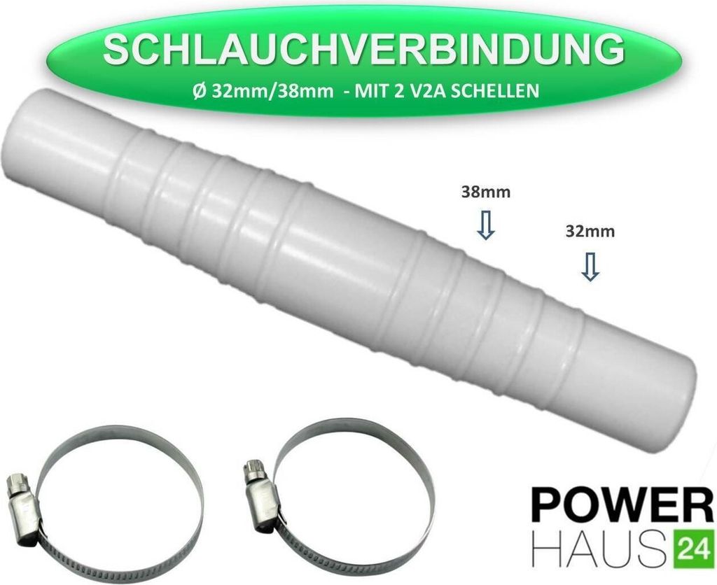 POWERHAUS24 - Schlauchverbindungsstück - stufenlos - mit 2 Produktbild 