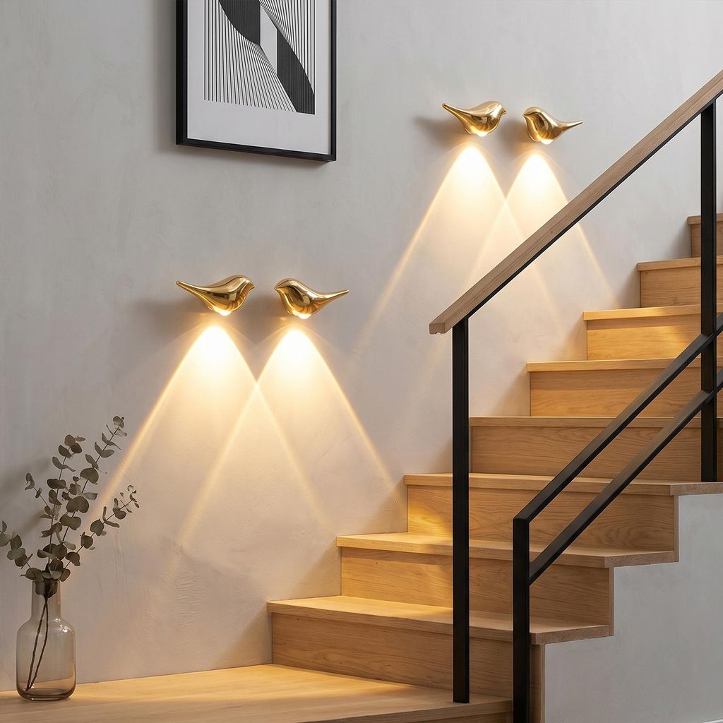 2x Moderne Led Wandleuchte Bewegungsmelder Innen Nachtlicht