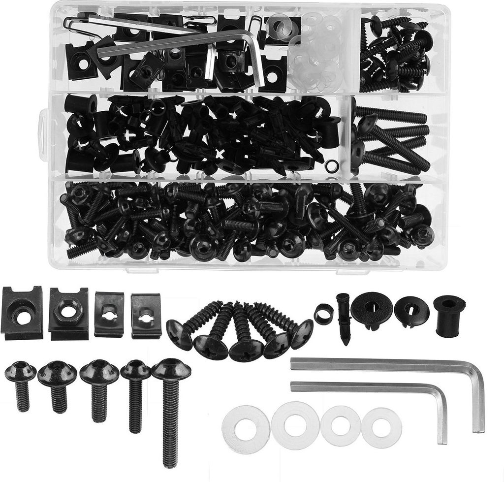 251pcs Motorrad Sportbike Verkleidung Bolt Kit Body Fasteners Clip Schrauben Set - Blau