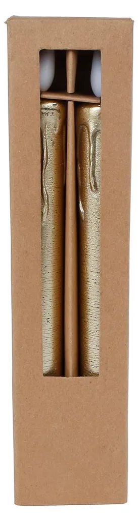 Bougies LED télécommande pour décoration de table dorée - Set de 2 - 3