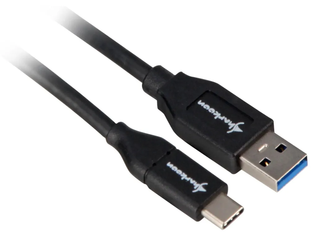 Sharkoon Câble USB 3.1 A-C Noir 0.5m - Transfert Digital Haute Vitesse