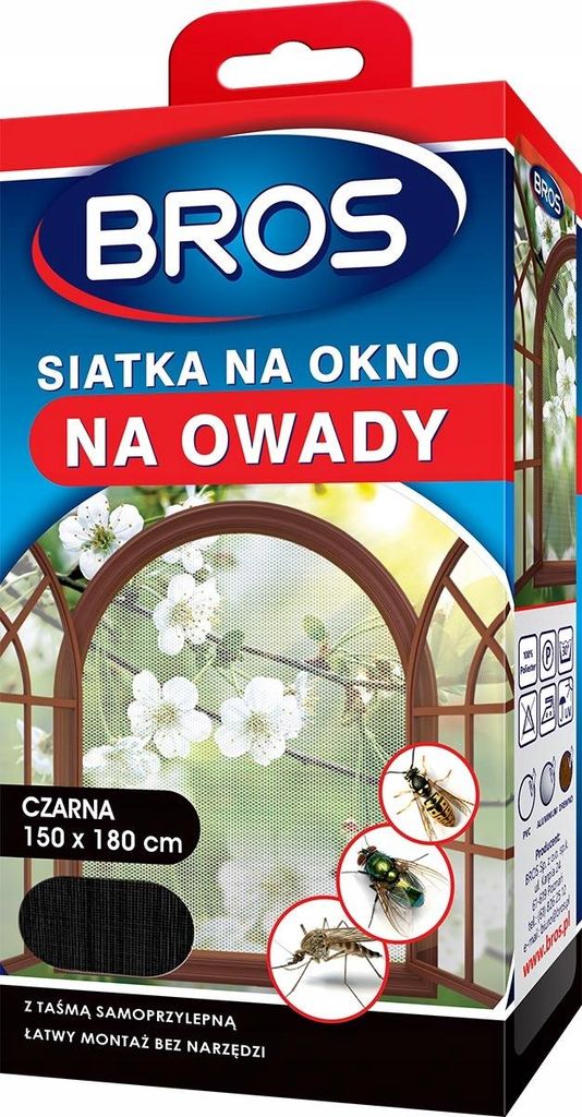 Moskitonetz für Fenster gegen Insekten 180x150 cm schwarz