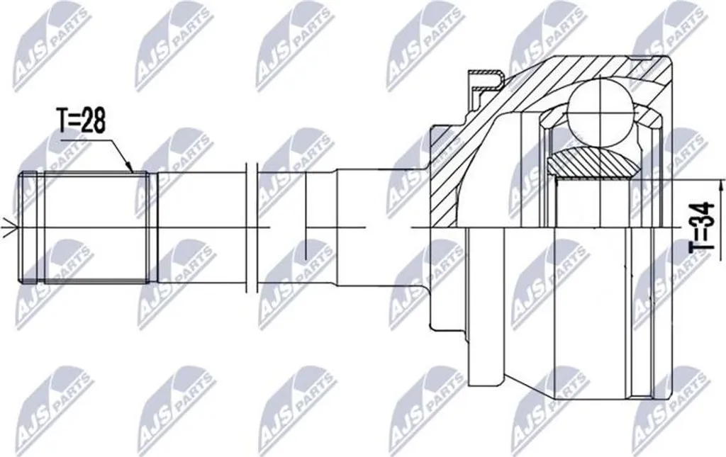 Réparation transmission Terracan : Kit de joint NTY pour arbre moteur