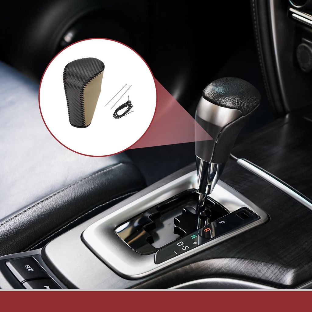 Anti-Rutsch Gangschalthebel-Abdeckung Auto Schaltknauf-Schutz Für Honda Accord 8 Schwarz Beige Kunstleder