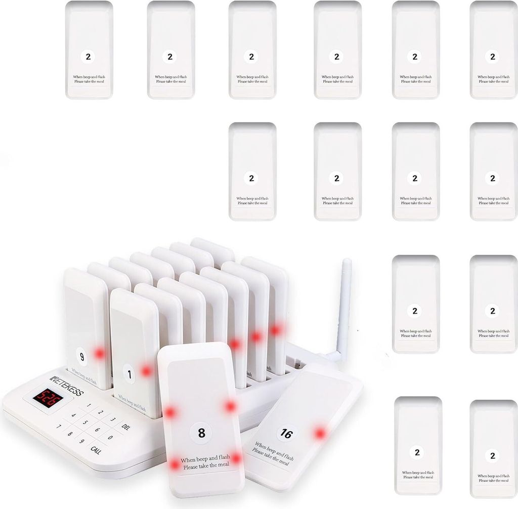 Systém pagerů Retekess TD157, 30 pagerů, 500M, 2 režimy Obrázek produktu 