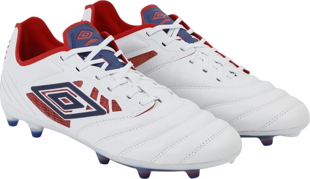 Umbro - Herren Fußballschuhe mit festem Boden "Tocco IV Pro", Leder UO2135 (42 EU) (Blau/Immobilien Blau/Rokokorot)