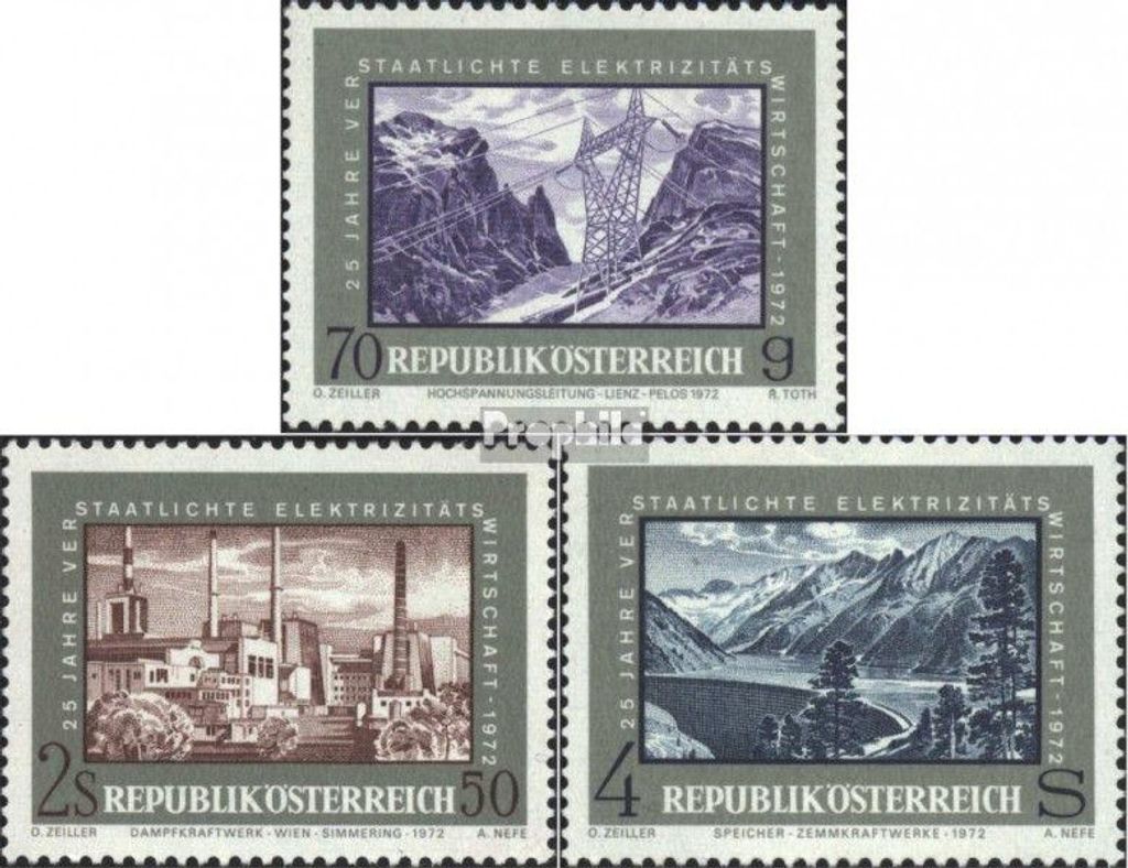 Briefmarken Österreich 1972 Mi 1389-1391 (kompl.Ausg.) Produktbild 