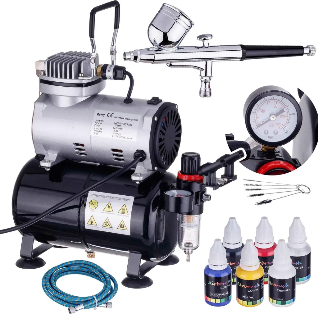 Kit Compressore Aerografo 3L Professionale | Tuning e Grafiche