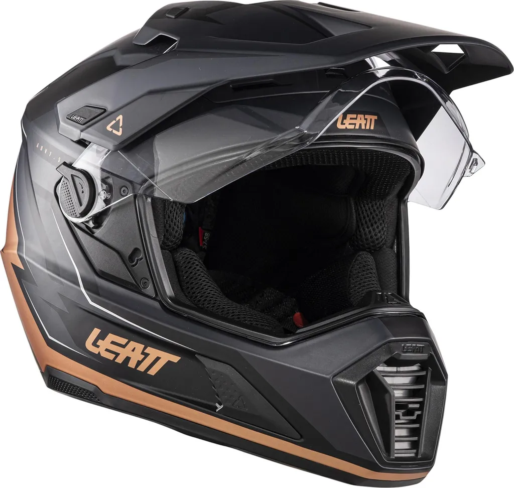 Casque Leatt ADV 7.5 Graphic avec lunettes moto noir bronze taille M
