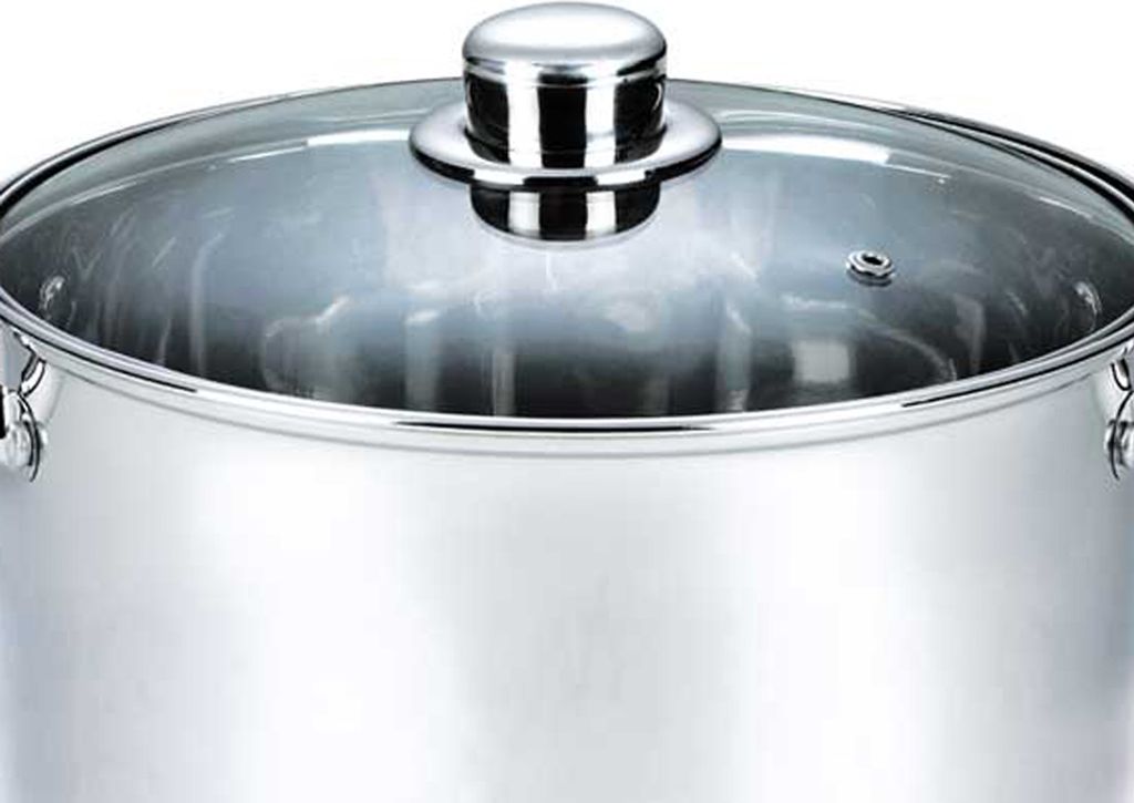 MICHELINO Edelstahl-Großraumtopf 21 Liter mit Glasdeckel Produktbild 5