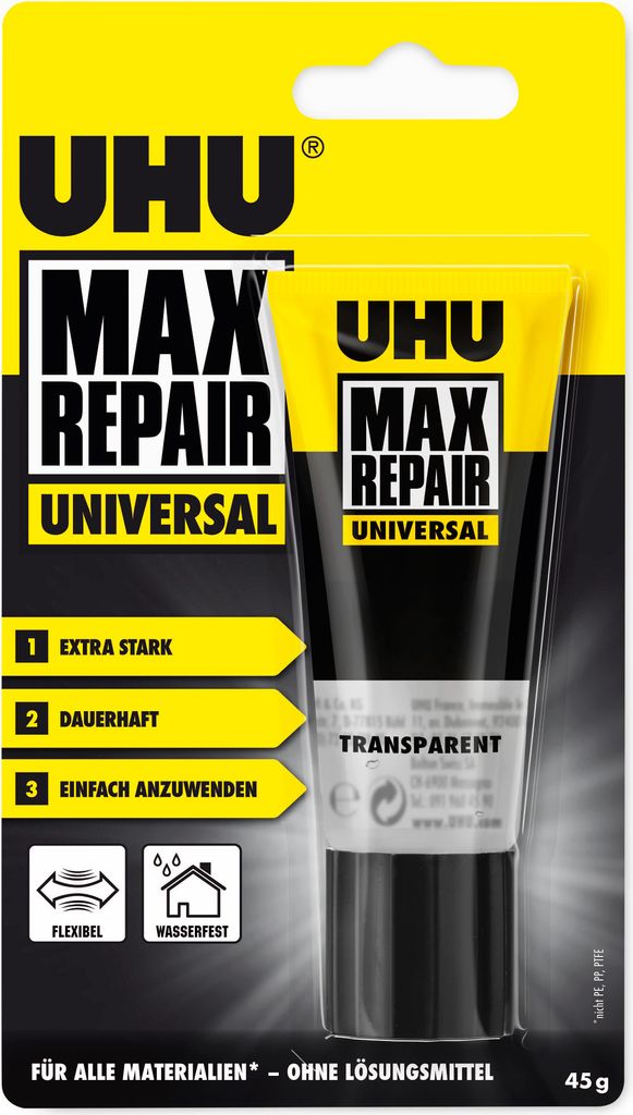 UHU Universal Klebstoff MAX REPAIR Universal 45 g Tube