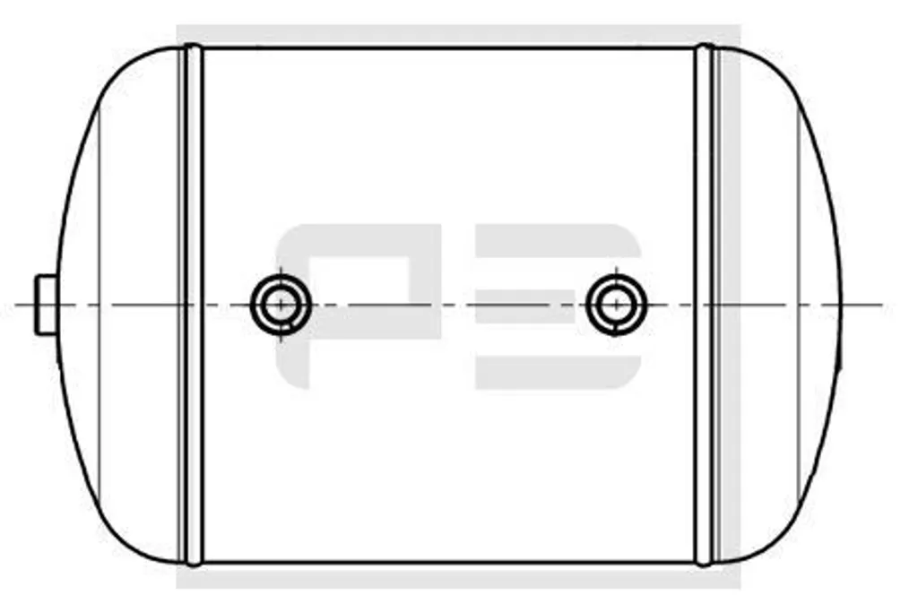 Réservoir pneumatique acier 30 L diamètre 310mm pour châssis SCANIA P