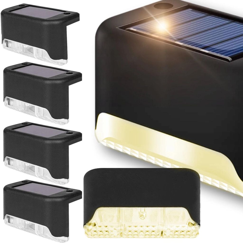 Solarleuchte Geländerleuchte Balkonleuchte 4er Set LED Produktbild 