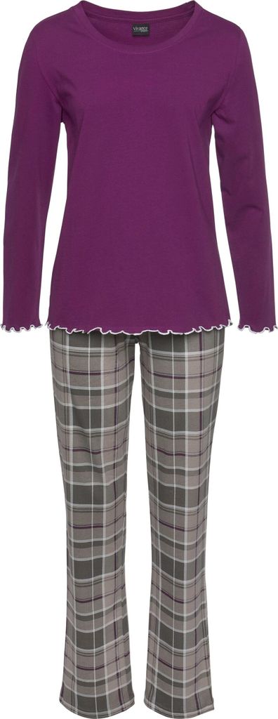LASCANA Pyjama 2 -teilig beere Größe 46 Produktbild 