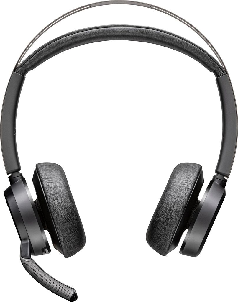 Poly Voyager Focus 2 Bluetooth USB-C/A Headset mit Ladestation 50m kabellos schwarz