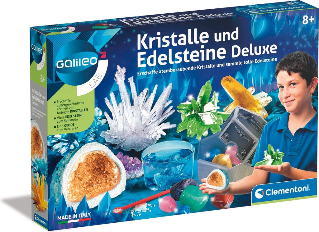 Kristalle und Edelsteine Deluxe, Experimentierkasten Produktbild 