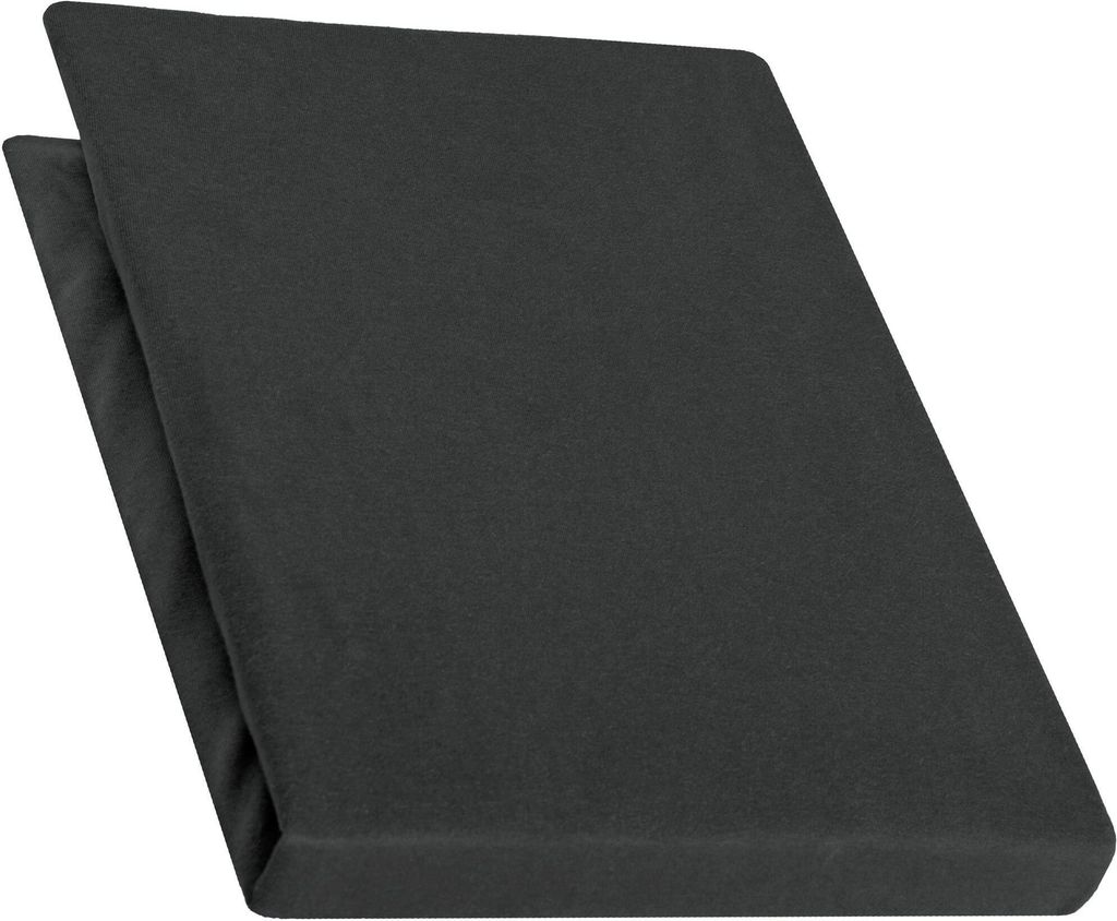 Pur Spannbettlaken 180x200-200x220 anthrazit Baumwolle Jersey 160g/m²