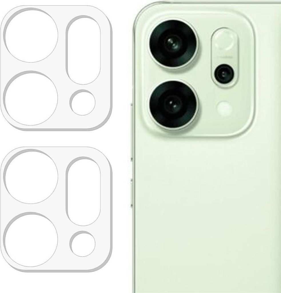 OPPO Reno14 Kamera Objektivschutz - Coverup 9H Panzerglas Doppelpack - Transparent