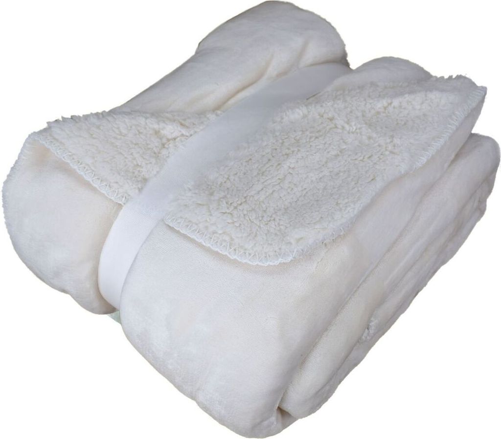 Kuscheldecke mit Flanell und Sherpa 150x200cm Kuscheldecke in 9 Farben