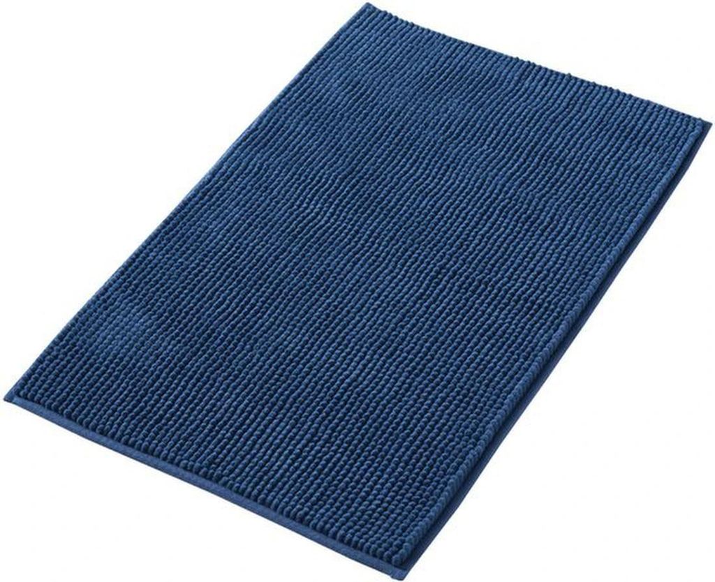 Unyqoos rutschfeste Badematte von Chenille für Dusche und Bad, waschbar und kompatibel, blau, 40x60 cm