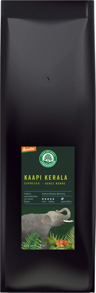 Indien Kaapi Kerala Kaffee Espresso ganze Bohne 1000g - Produktbild 