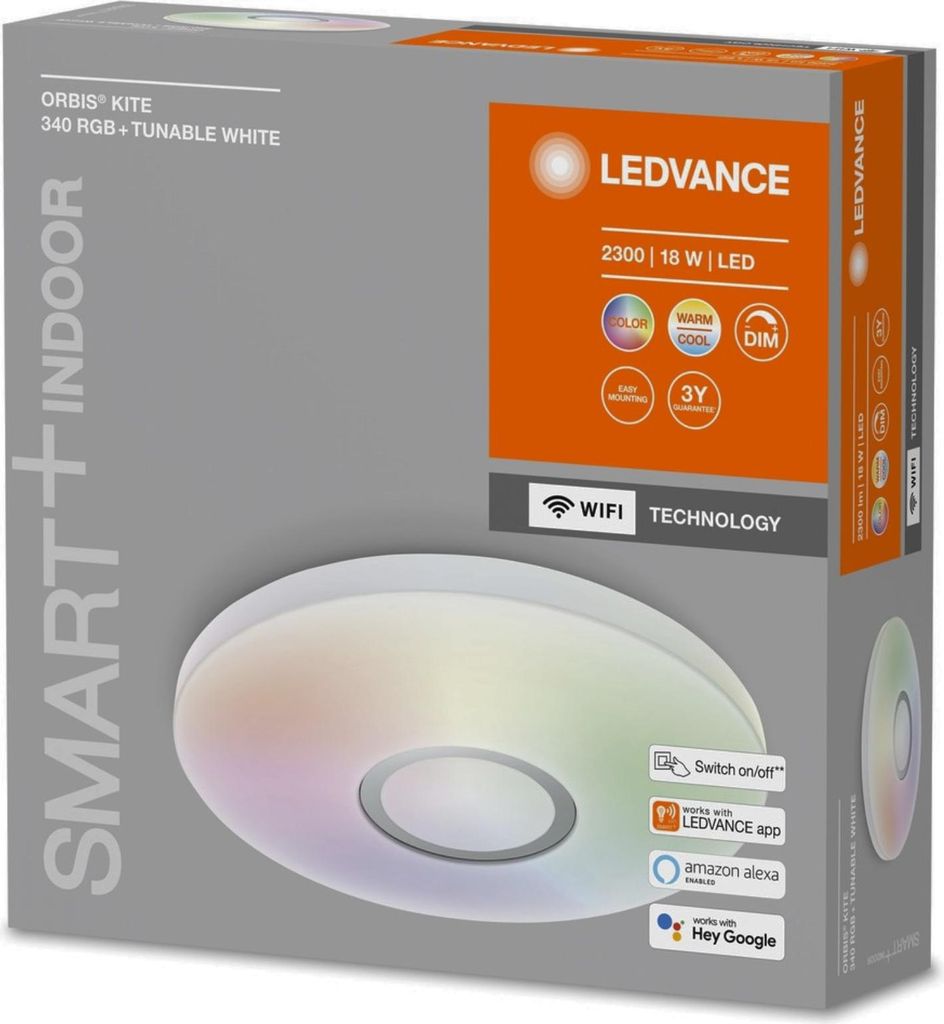 LEDVANCE SMART+ Deckenleuchte Orbis Kite 340 mm WLAN, RGB & Weilicht, dimmbar