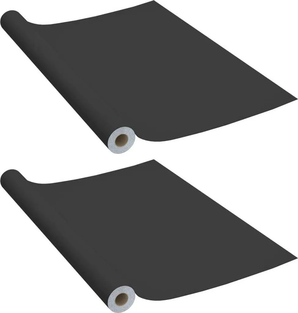Revêtement Adhésif pour Meuble Noir PVC 500x90 cm - Décoration Intérieur