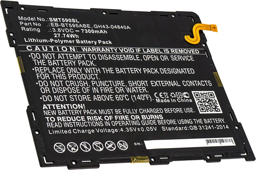 subtel 1x Akku für Tablet Kompatibel mit Samsung SM-T595 Galaxy Tab A 10.5 LTE, SM-T590 Galaxy Tab A 10.5 Wi-Fi, SM-T590N Galaxy Tab A 10.5, EB-BT...