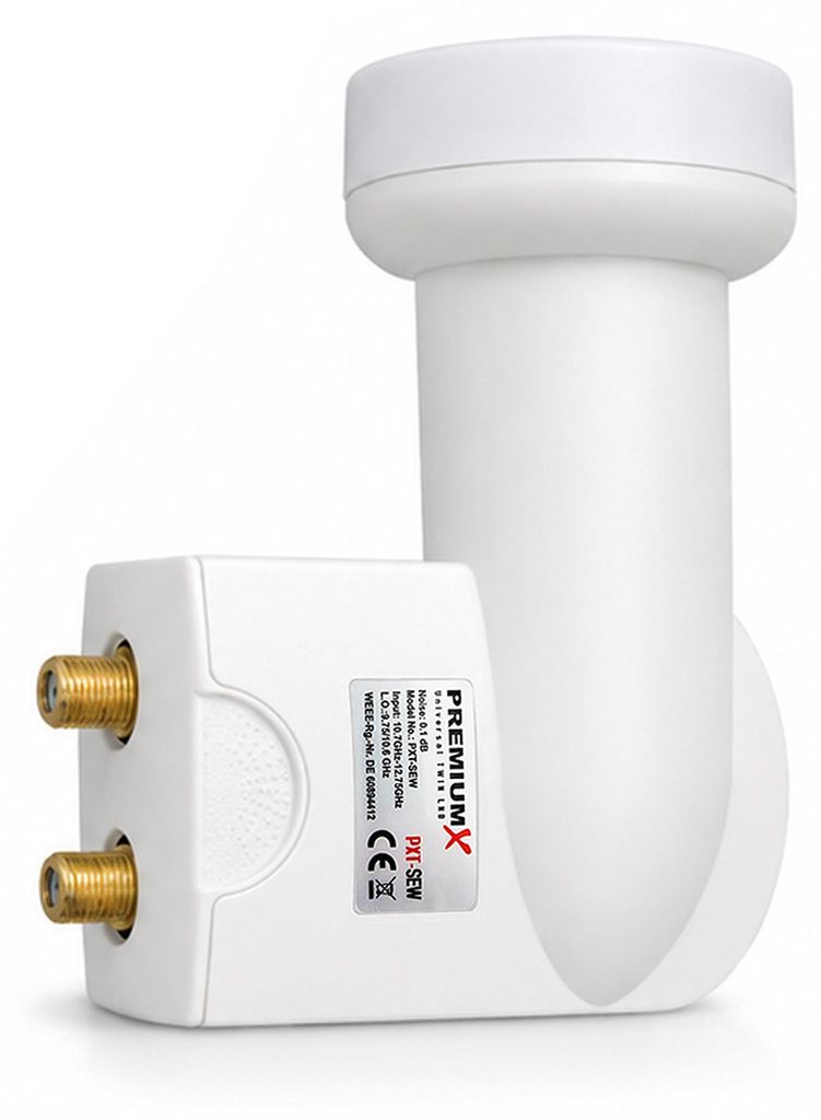 PremiumX Twin LNB PXT-SEW SAT für 2 Teilnehmer DVB-S2 HDTV Produktbild 
