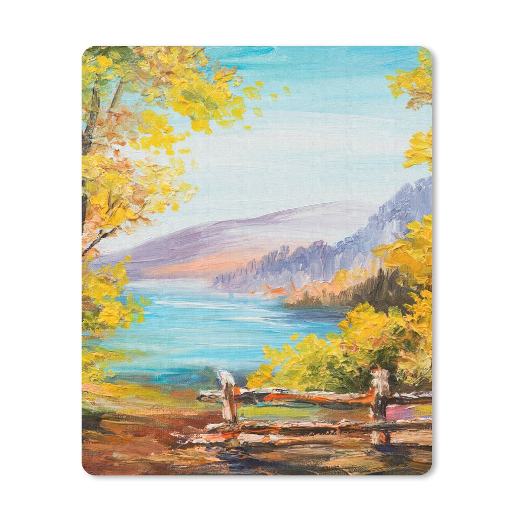 MuchoWow Mauspad Mousepad Malerei - Ölgemälde - Pflanzen - Natur 30x40 cm - Mousepads - Maus Mat - Pad - Mausunterlage - Mausmatten