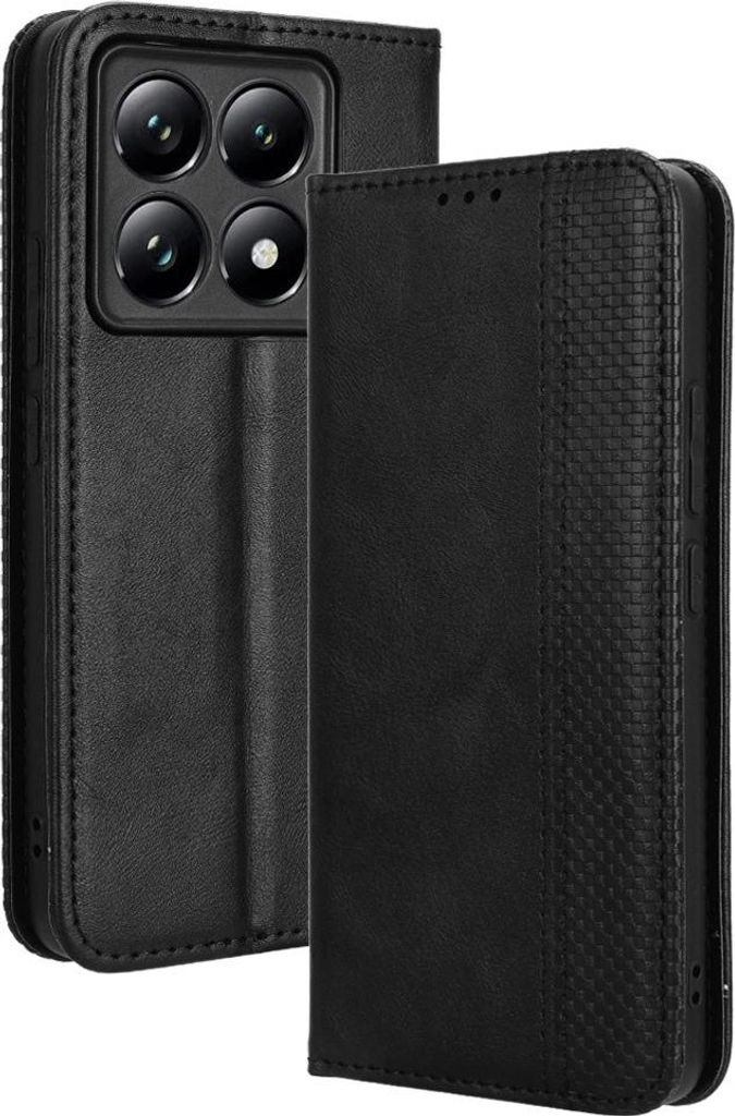 Xiaomi 14T Hülle - Coverup Vintage Style Klapphülle - Schwarz