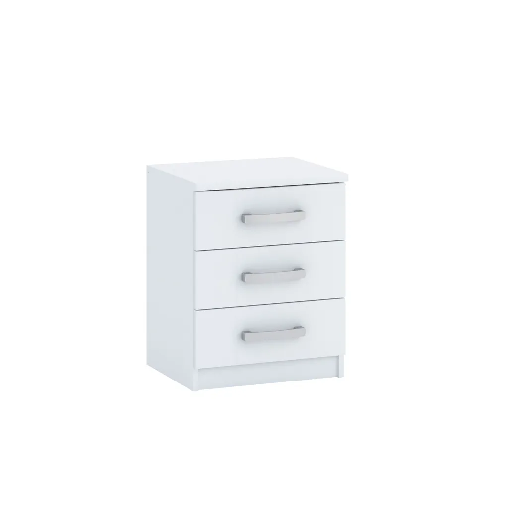 Comodino con cassetti ODESSA - bianco