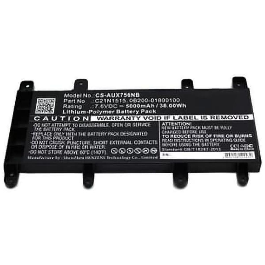 Akku für Asus X756UX-T4244T Li-Pol 7,6 Volt 5000 mAh schwarz