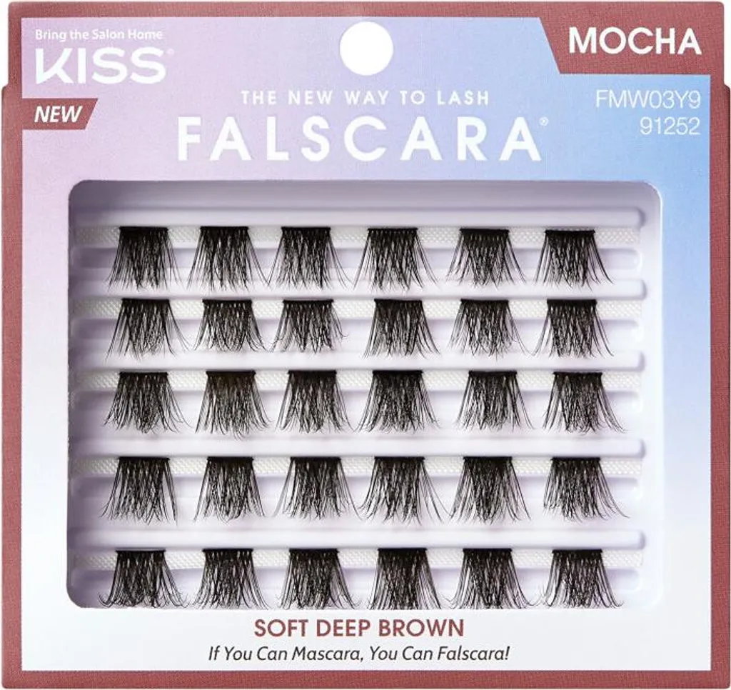 KISS Falscara Moka Wisps 24pz - Extension Ciglia Fai-da-te Marroni