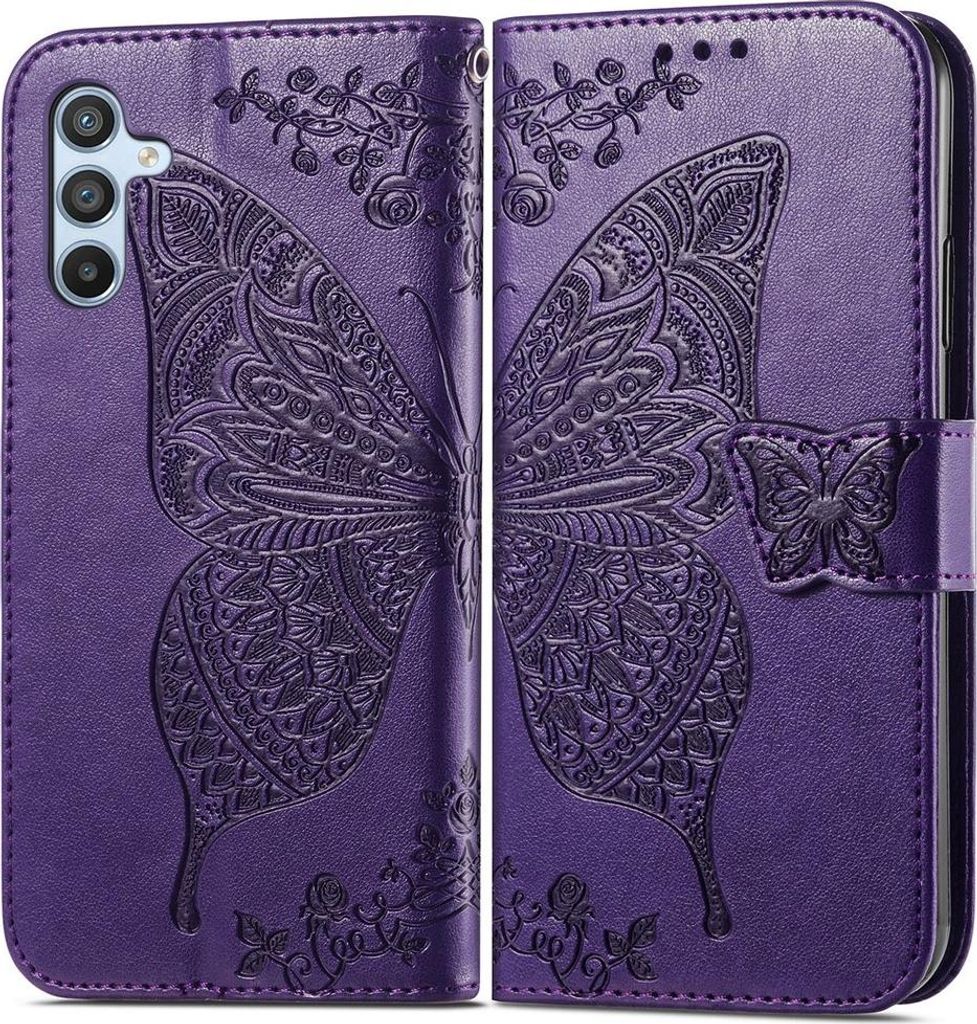 Samsung Galaxy A36 Hülle - Coverup Schmetterling Klapphülle - Dunkelviolett