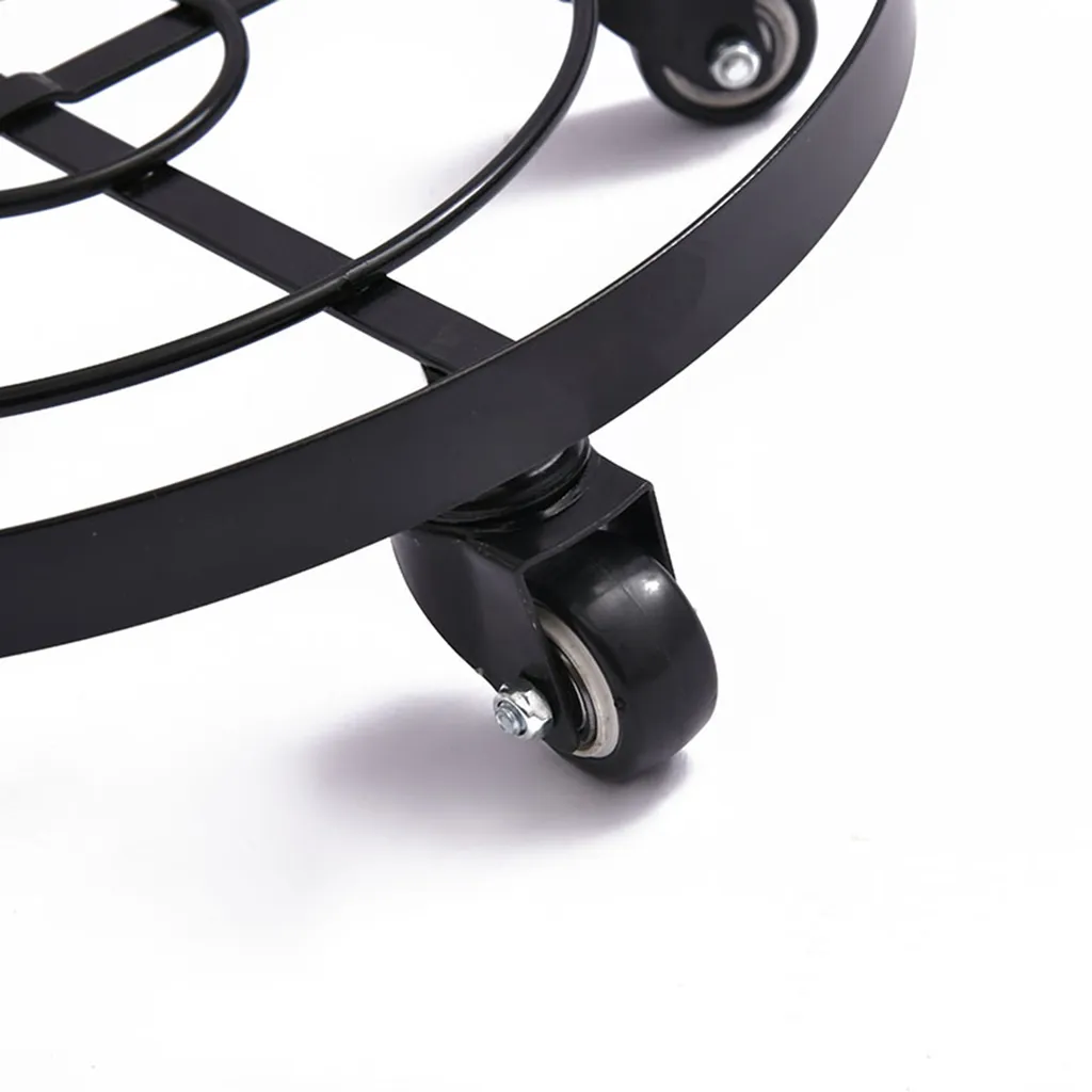 Support de pots de fleurs à freins, socle à roulettes ultra stable - 4