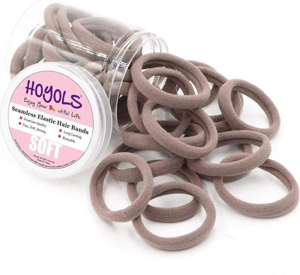 HOYOLS 50 Pezzi Elastici Nylon Caramello per Bambini e Adulti