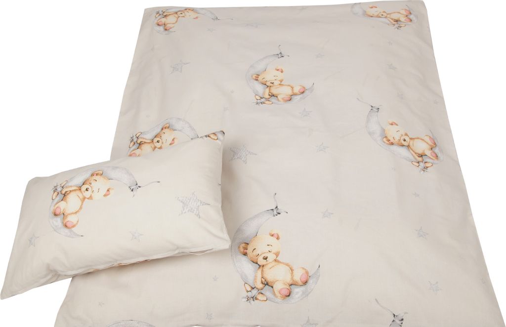 Kinder Bettwäsche 2-tlg ( 100x135cm / 40x60cm ) Bettdecken Set, 100% Baumwolle - Babybettwäsche mit Motiv