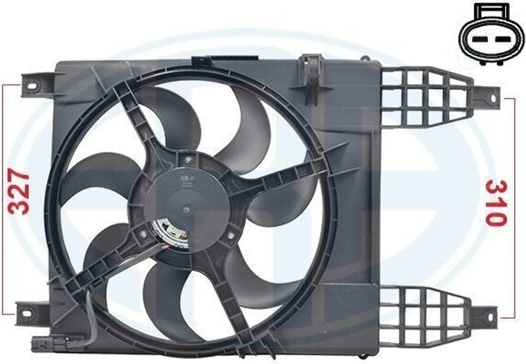 ERA 352088 Lüfter Motorkühlung Kühlerlüfter für CHEVROLET Aveo / Kalos Schrägheck (T250, T255) Wasserkühler Ø390mm