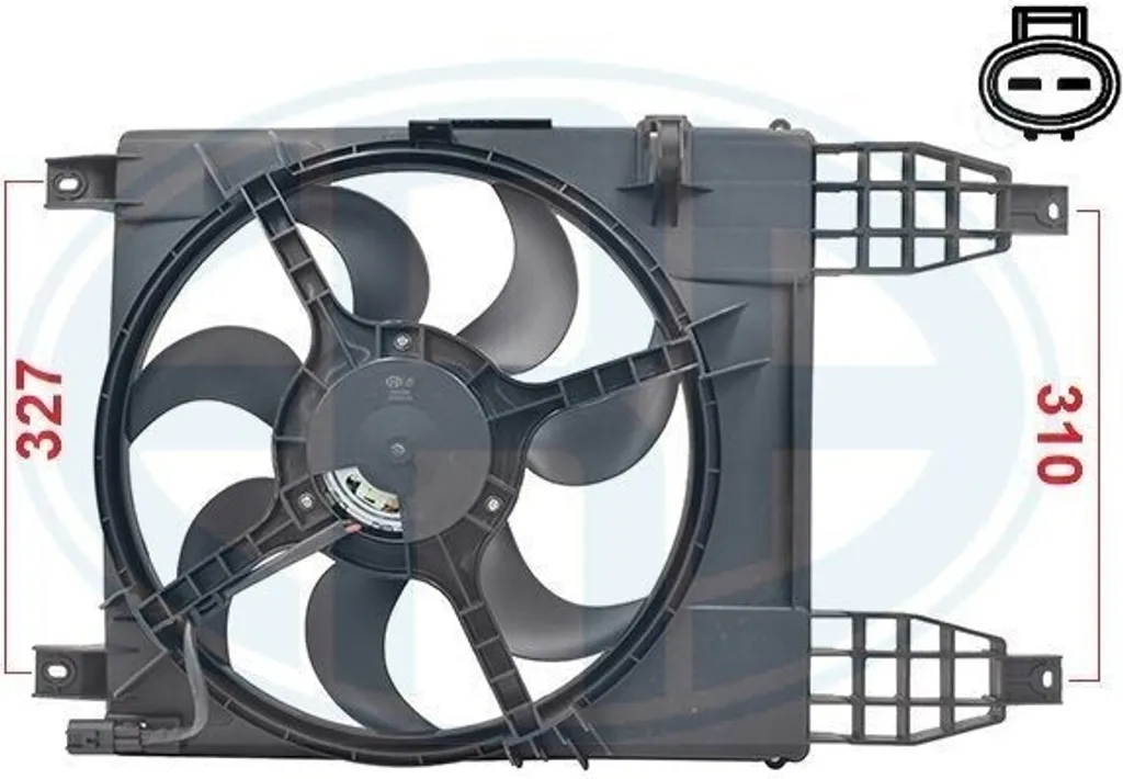 Ventilateur de refroidissement moteur pour Aveo T250 T255 - ERA 352088
