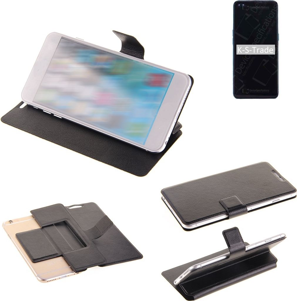 K-S-Trade Schutzhülle kompatibel mit Oppo Reno4 Schutzhülle Flip Cover Klapphülle Wallet Case Slim Handyhülle bookstyle schwarz