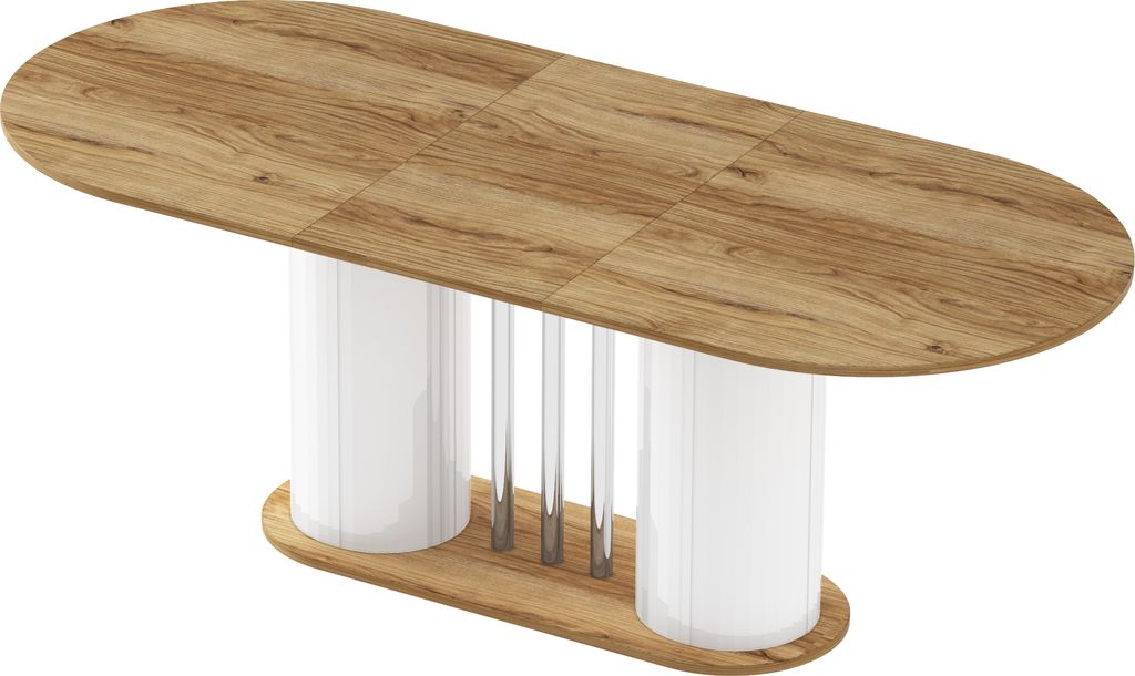 Design Esstisch HCE-111 Oval Hochglanz ausziehbar Tisch Esszimmer rund