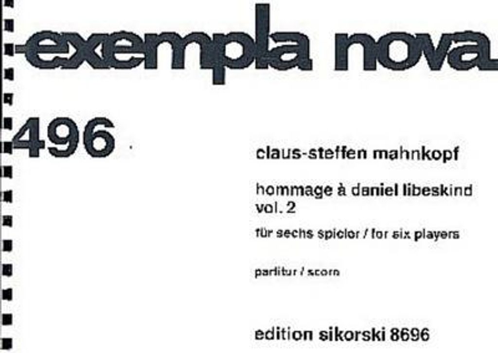 Hommage à Daniel Libeskind vol.2für 6 Spieler