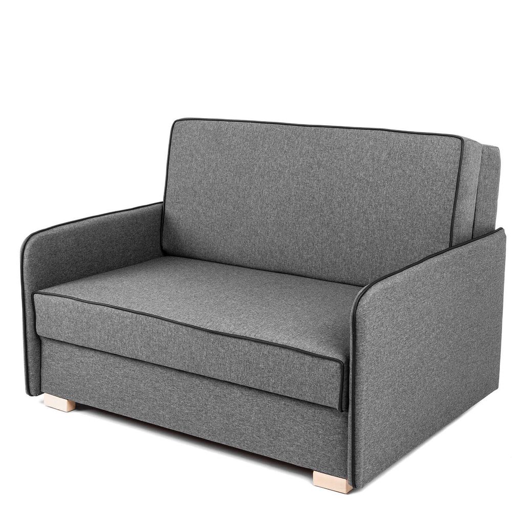 Doppelsofa mit Schlaffunktion in grau sawana 05